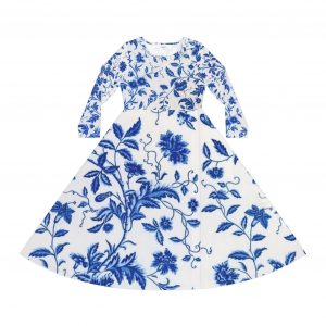 women's long sleeve dance dress (aop)