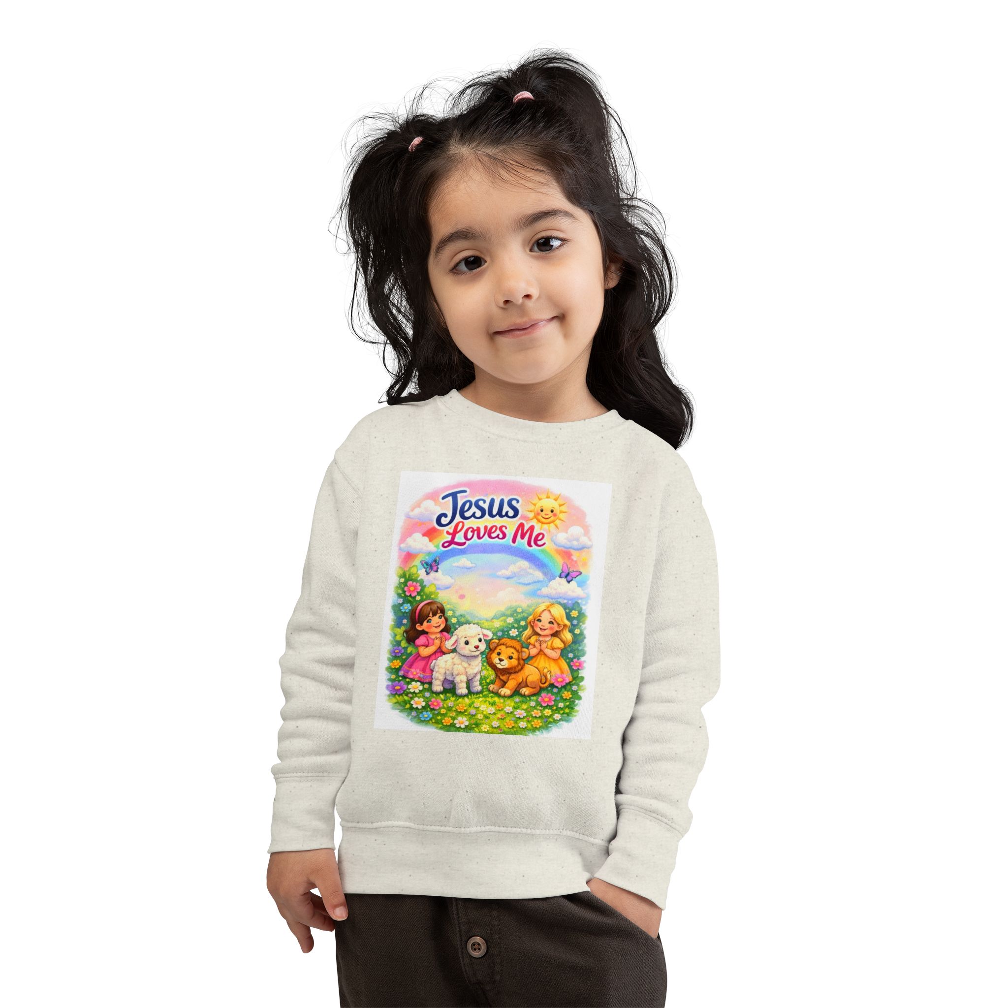 little girls sweatshirt "jesus loves me" & "child of god" little girls sweatshirt "jesus loves me" & "child of god"