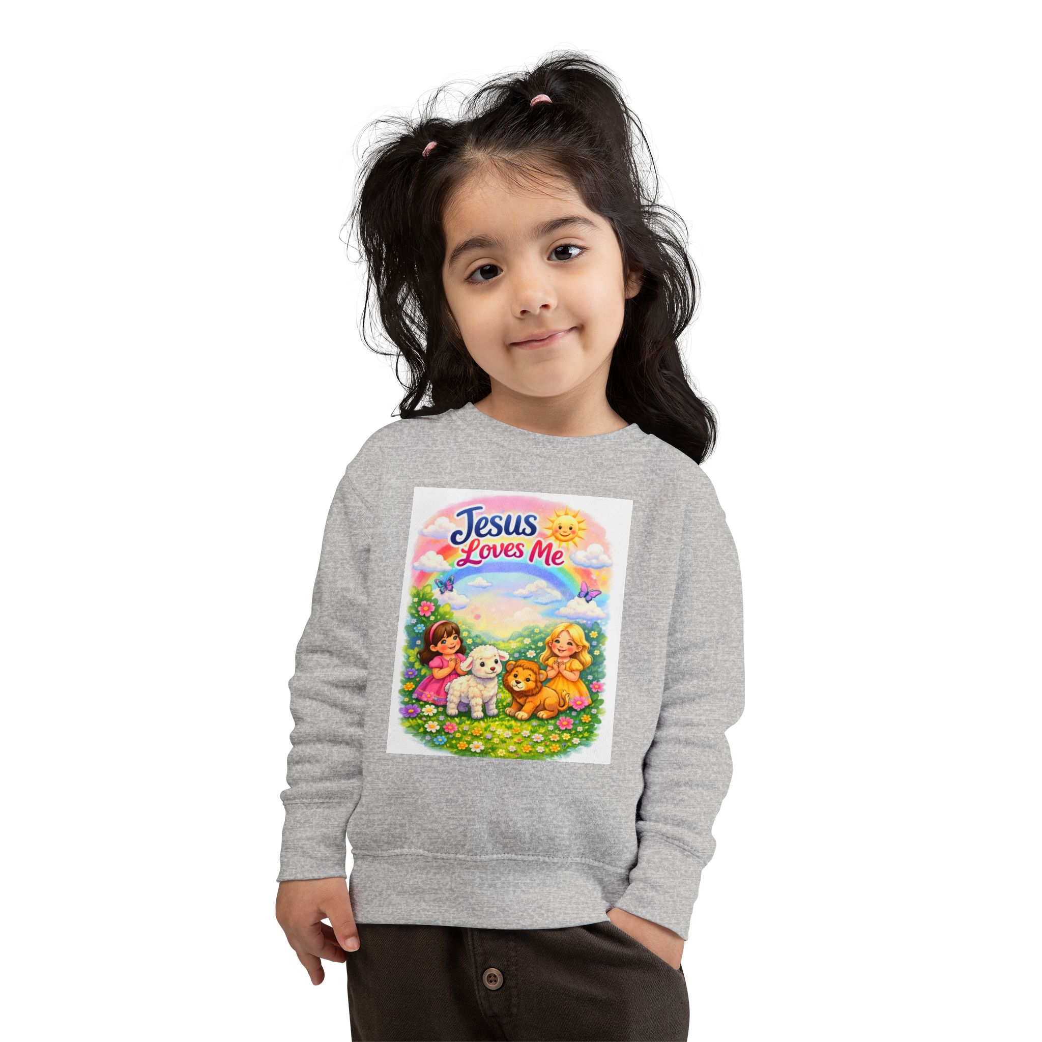 little girls sweatshirt "jesus loves me" & "child of god" little girls sweatshirt "jesus loves me" & "child of god"