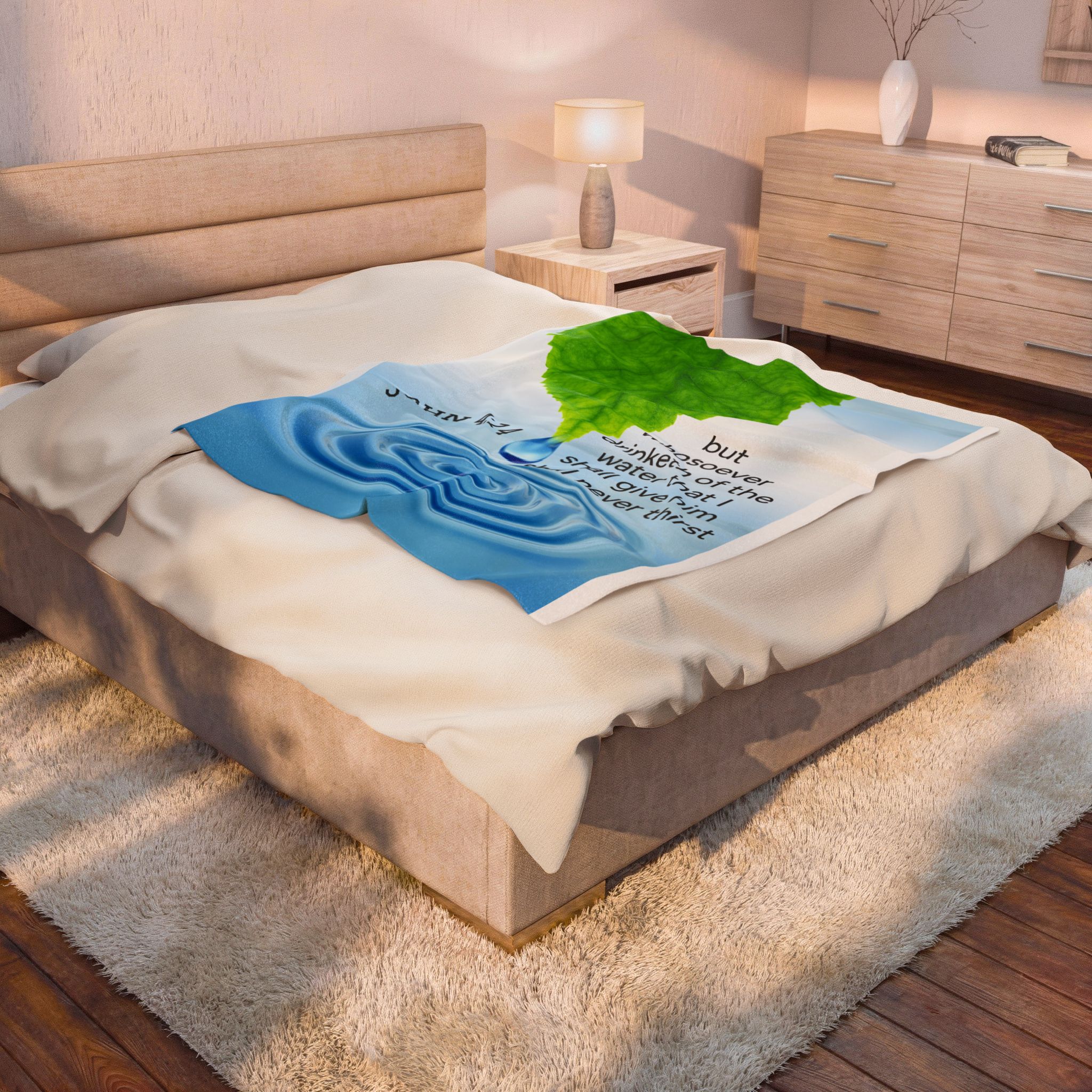 john 4:14 velveteen plush blanket john 4:14 velveteen plush blanket