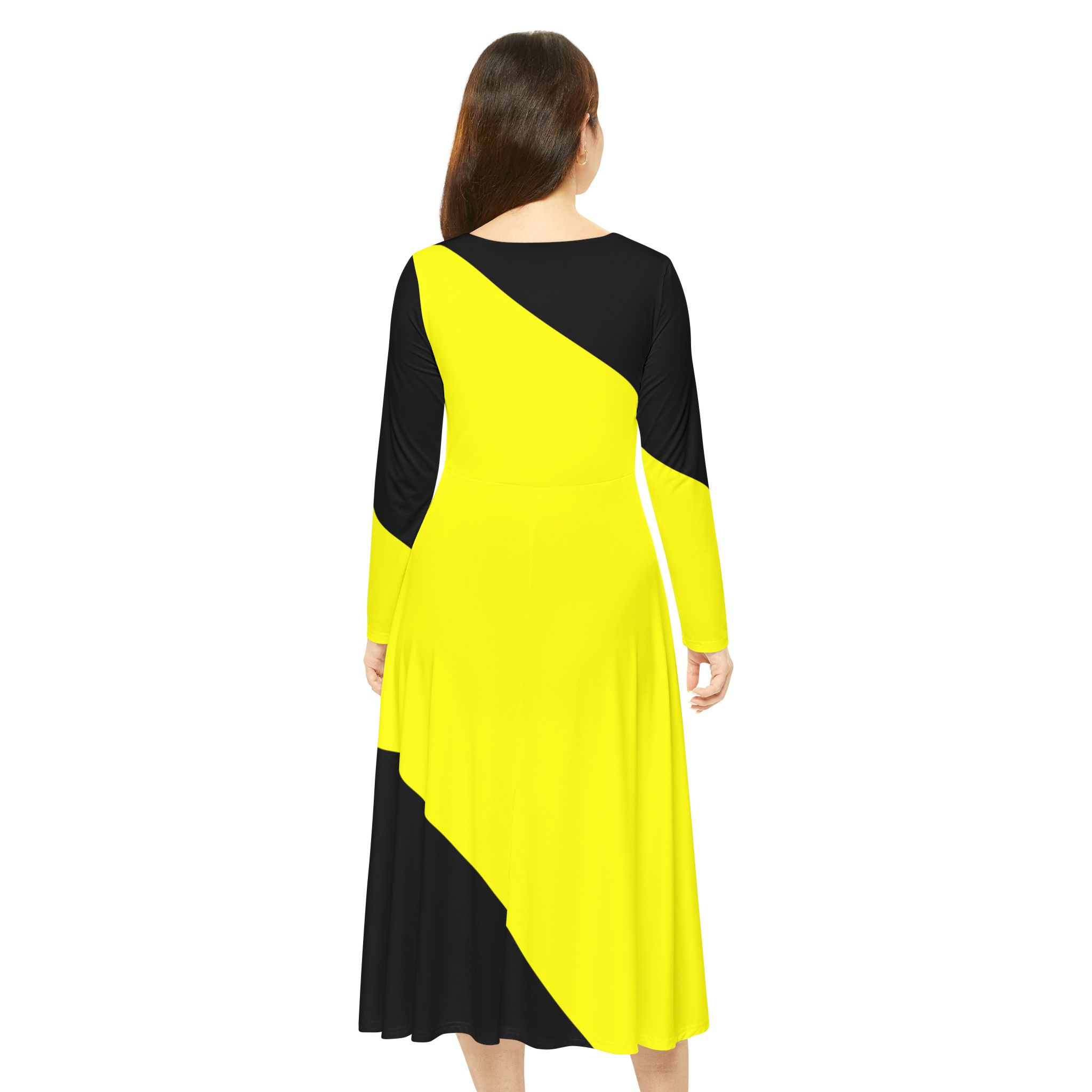 yellow & black long sleeve dress yellow & black long sleeve dress