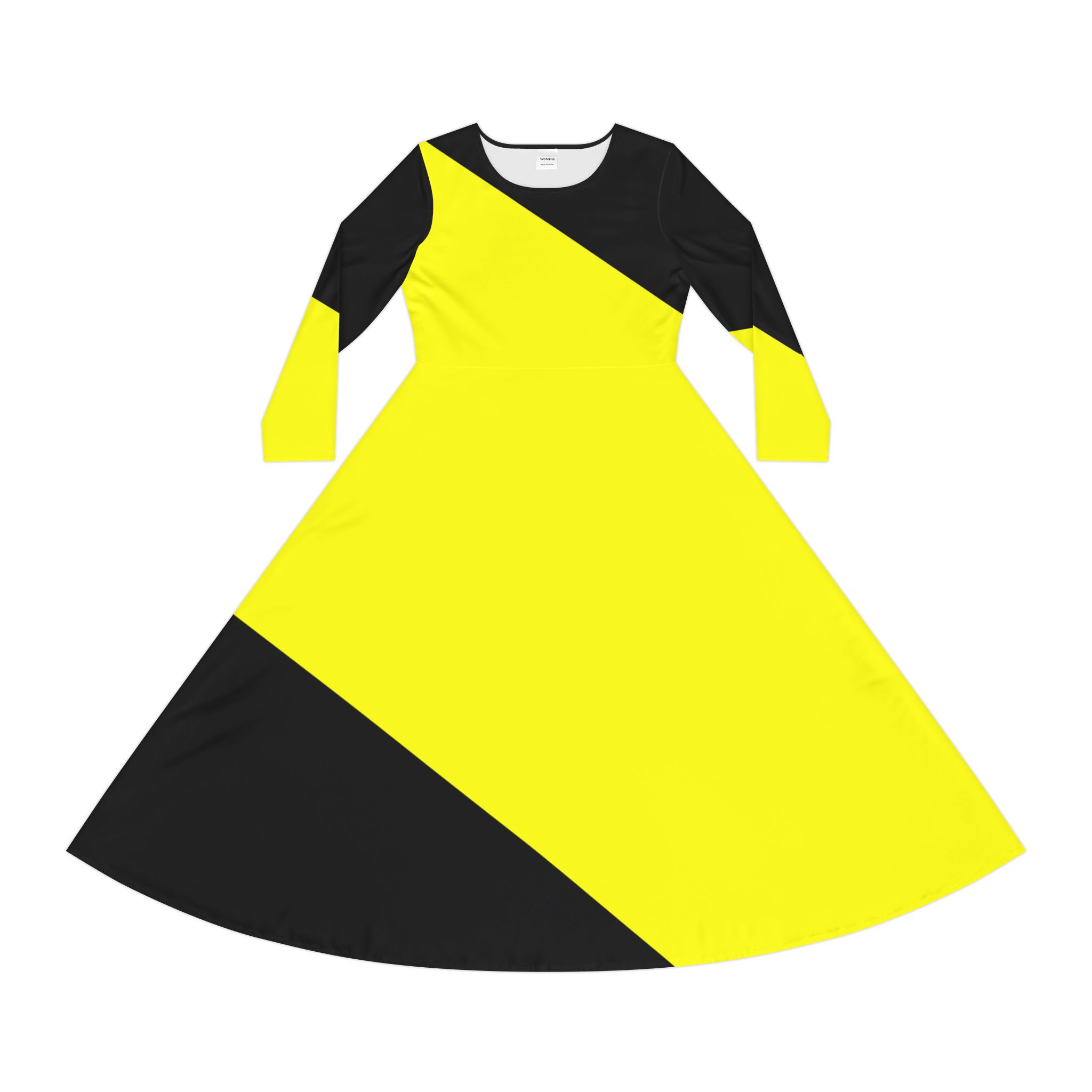 yellow & black long sleeve dress yellow & black long sleeve dress
