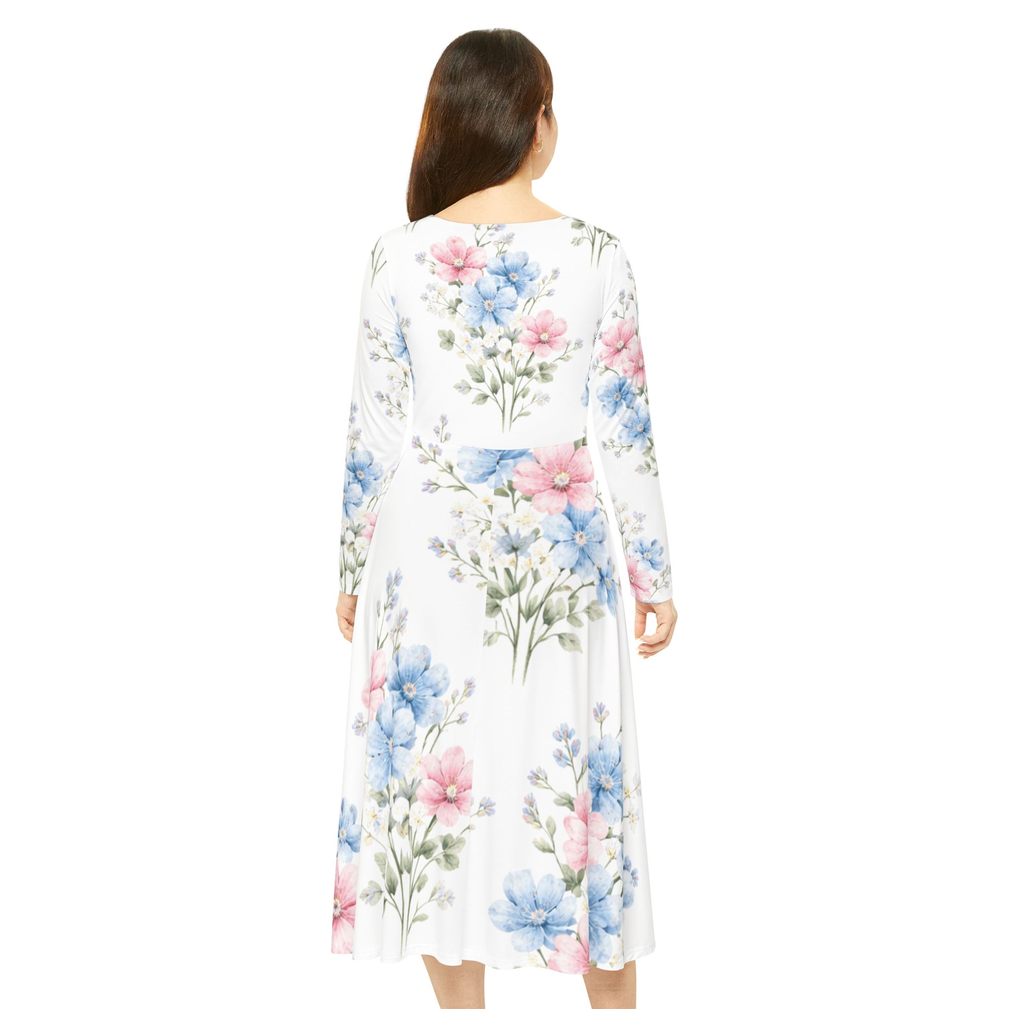 women's long sleeve dance dress (aop) women's long sleeve dance dress (aop)