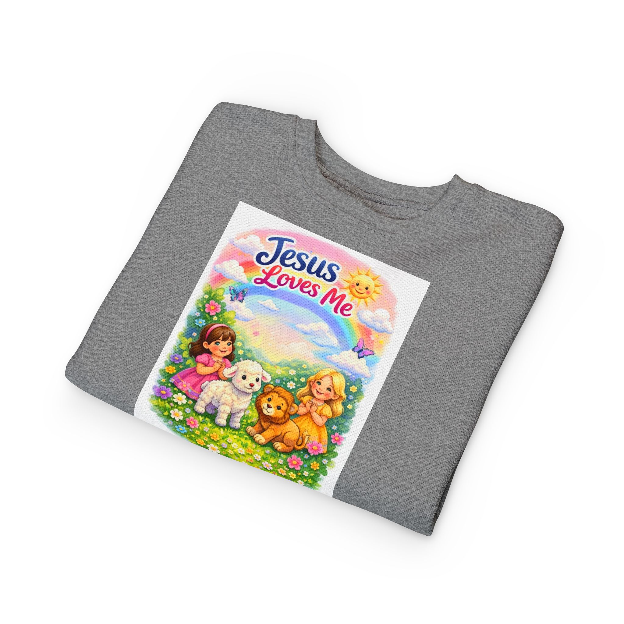 little girls sweatshirt "jesus loves me" & "child of god" little girls sweatshirt "jesus loves me" & "child of god"