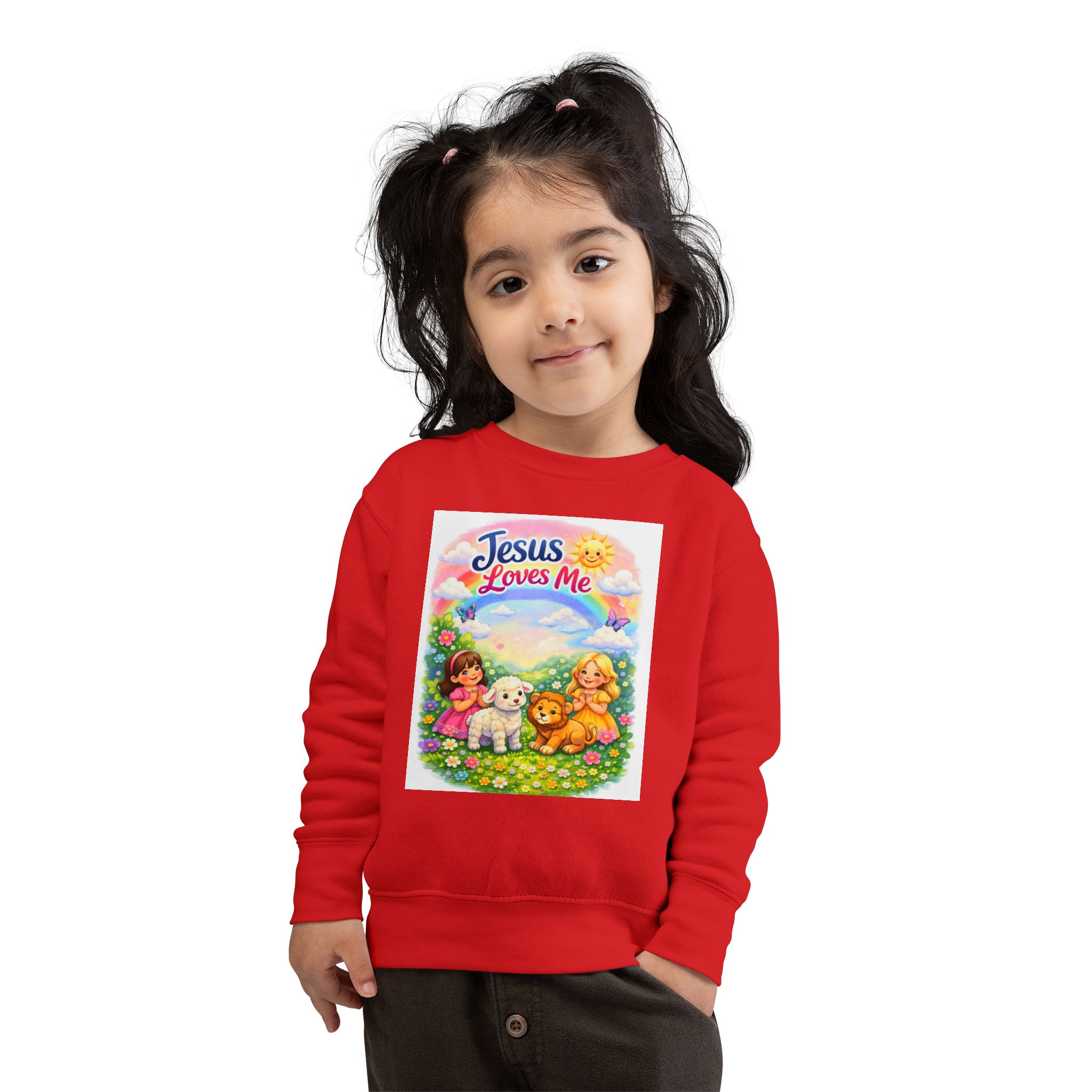 little girls sweatshirt "jesus loves me" & "child of god" little girls sweatshirt "jesus loves me" & "child of god"