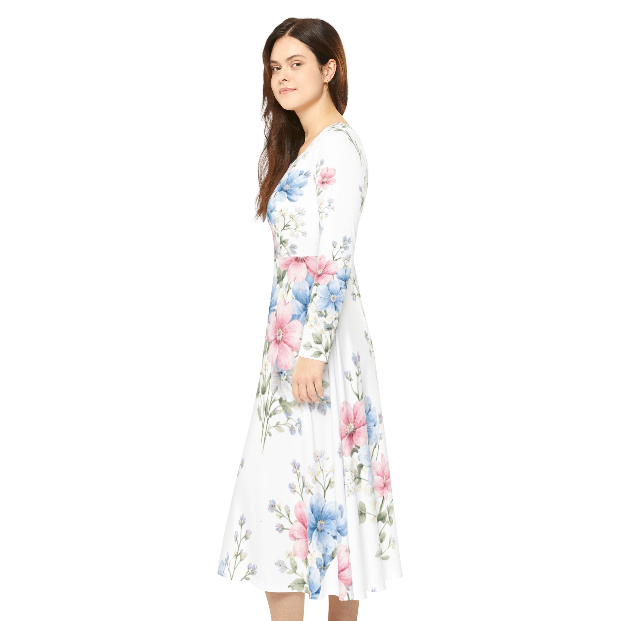 women's long sleeve dance dress (aop) women's long sleeve dance dress (aop)