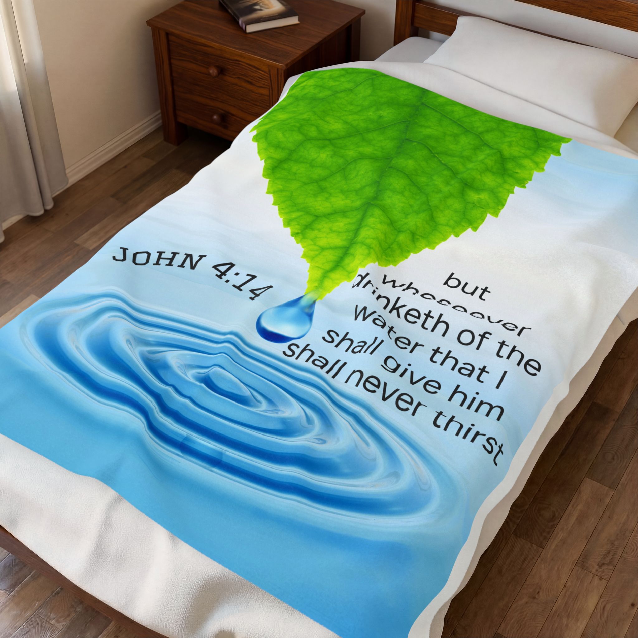 john 4:14 velveteen plush blanket john 4:14 velveteen plush blanket