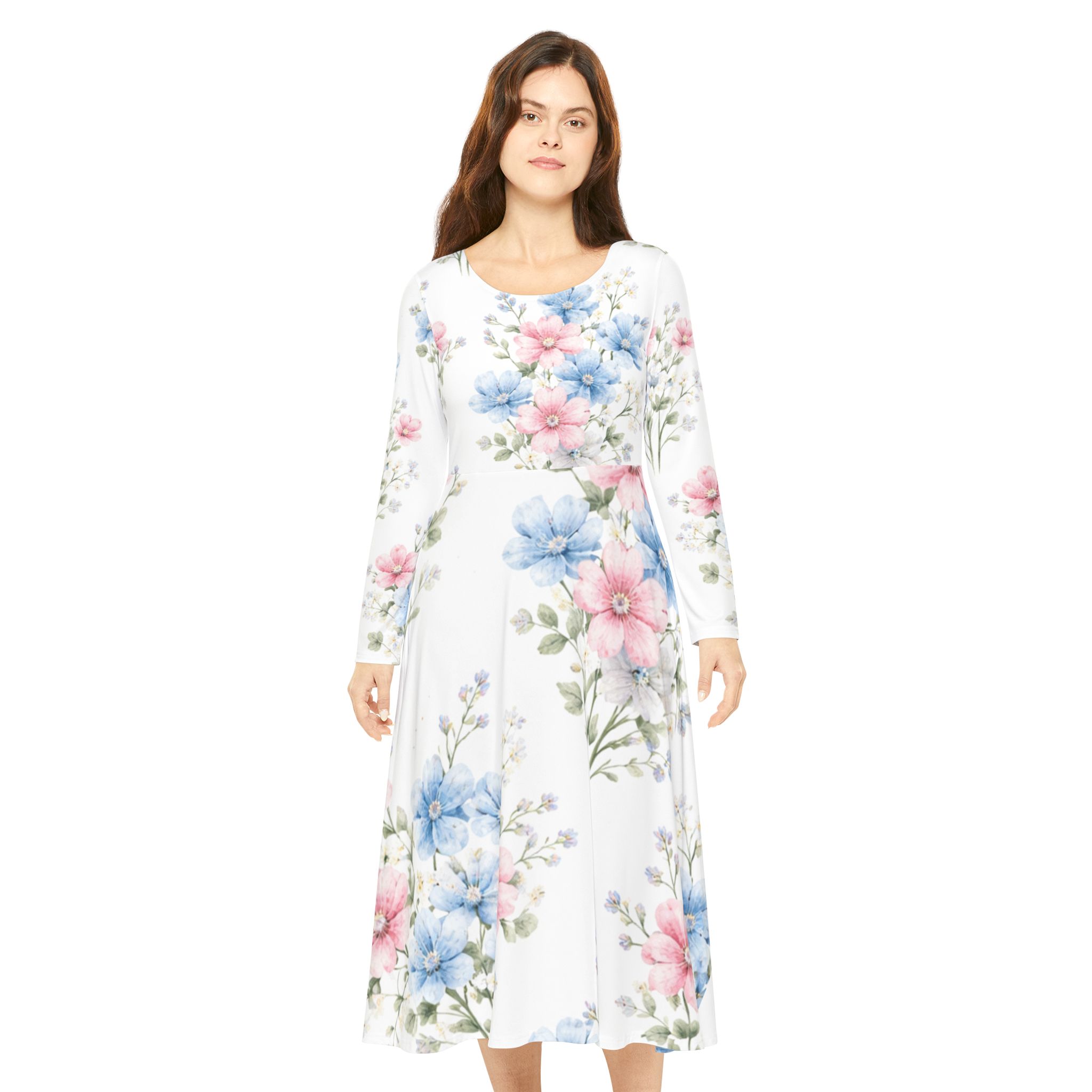 women's long sleeve dance dress (aop) women's long sleeve dance dress (aop)