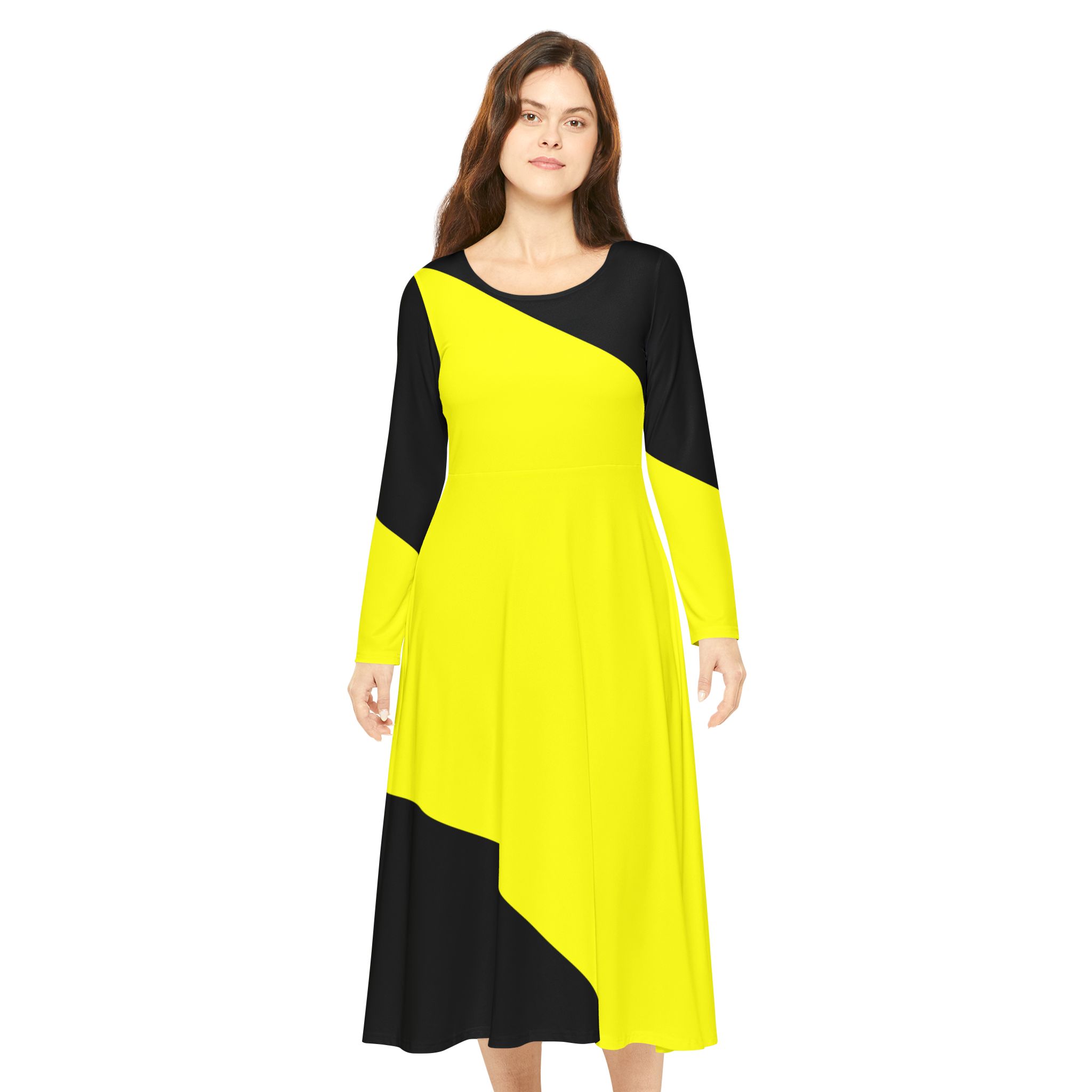 yellow & black long sleeve dress yellow & black long sleeve dress