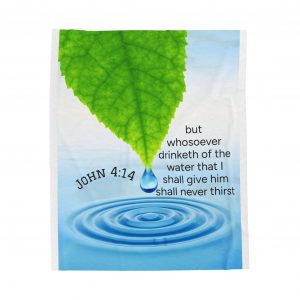 john 4:14 velveteen plush blanket
