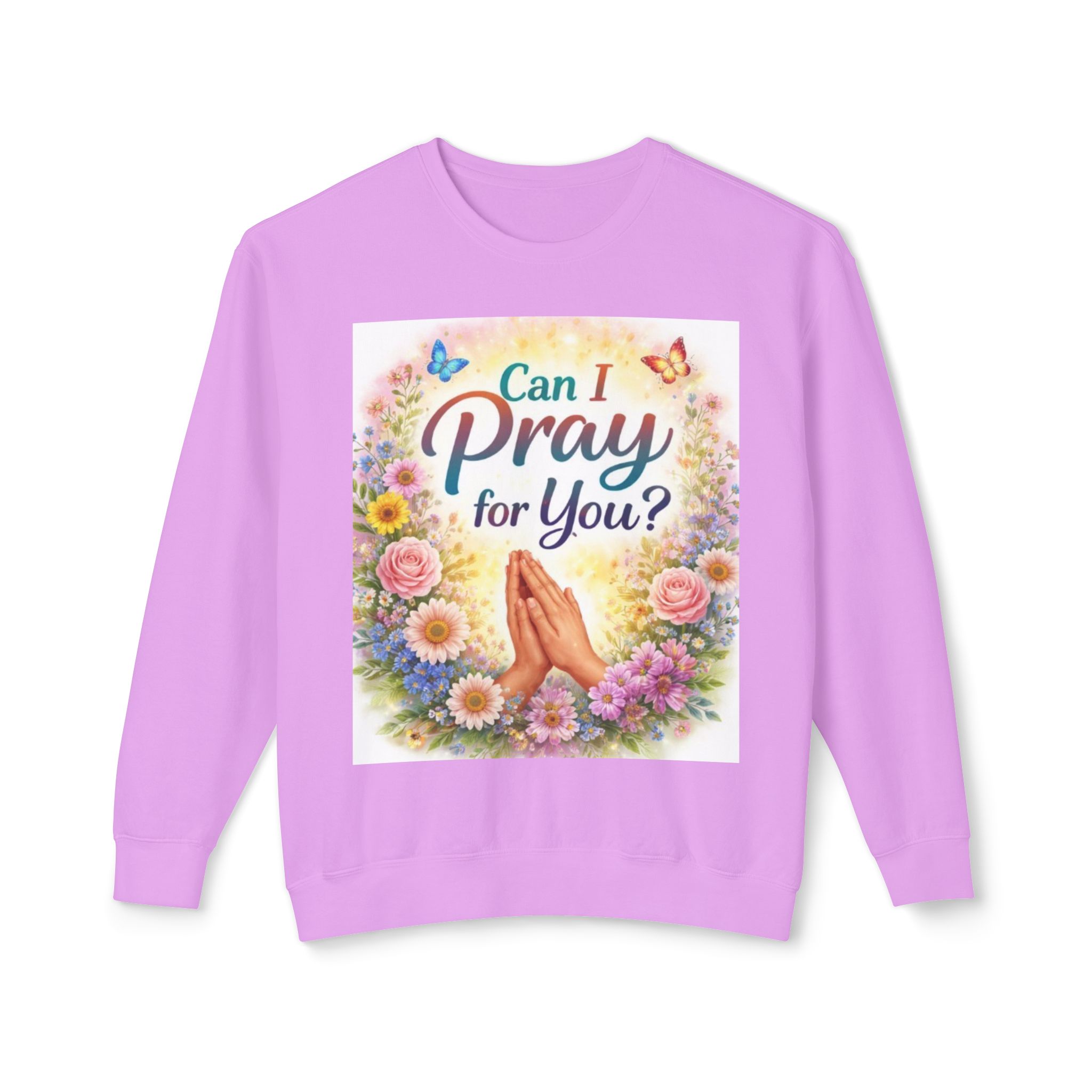 can i pray for you? christian prayer crewneck sweatshirt — "god knows where you're hurting" floral can i pray for you? christian prayer crewneck sweatshirt — "god knows where you're hurting" floral