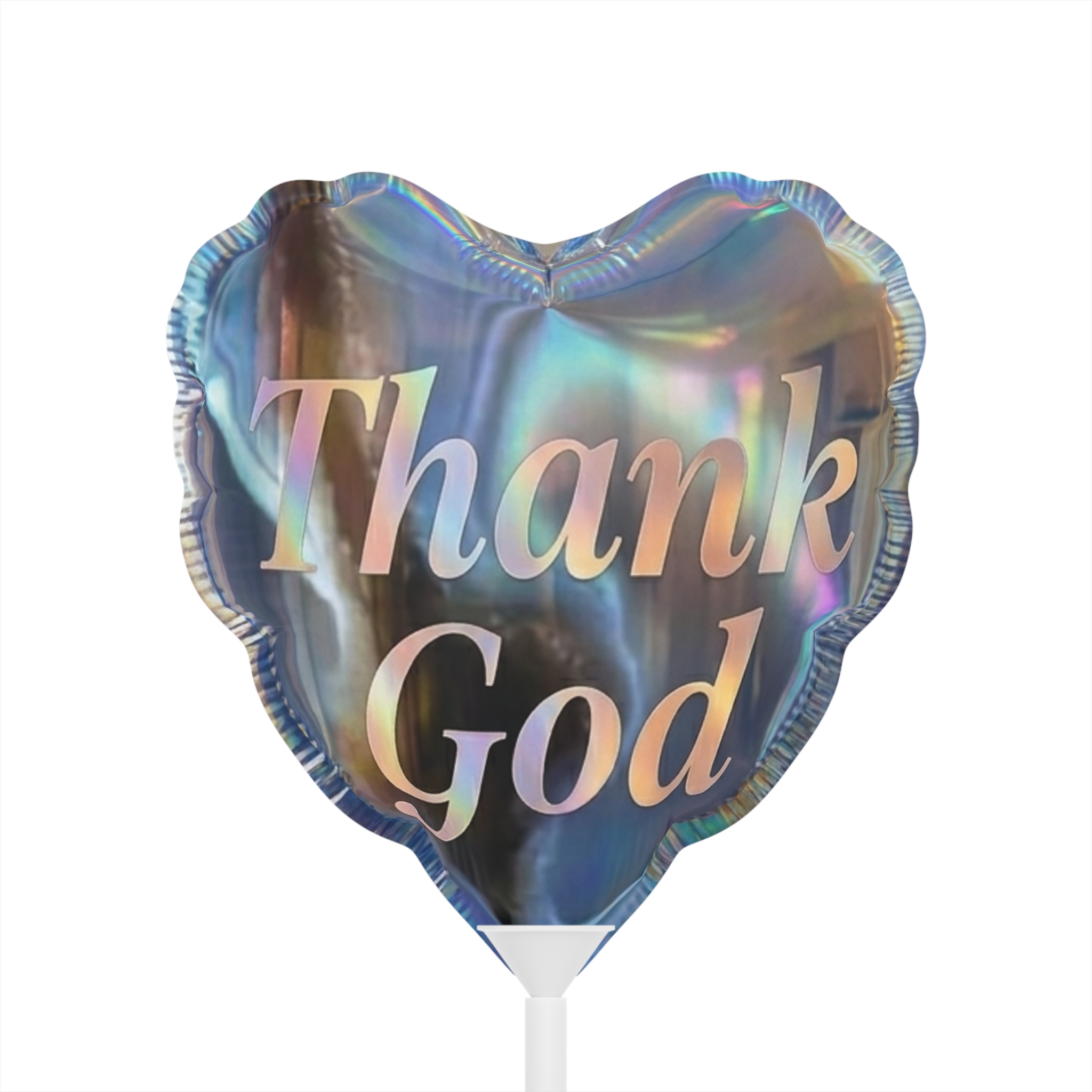 6" heart "thank god" foil balloon 6" heart "thank god" foil balloon