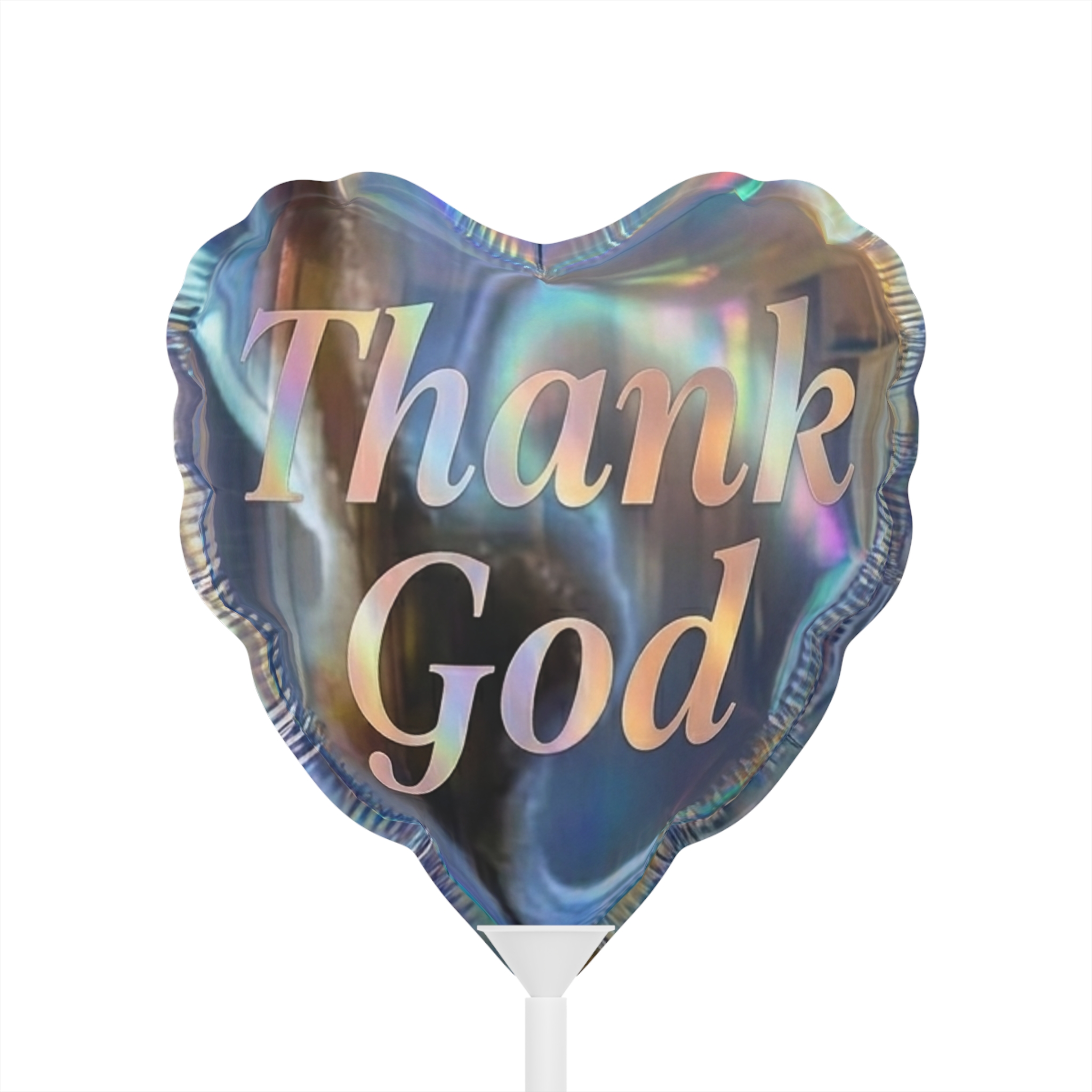 6" heart "thank god" foil balloon 6" heart "thank god" foil balloon
