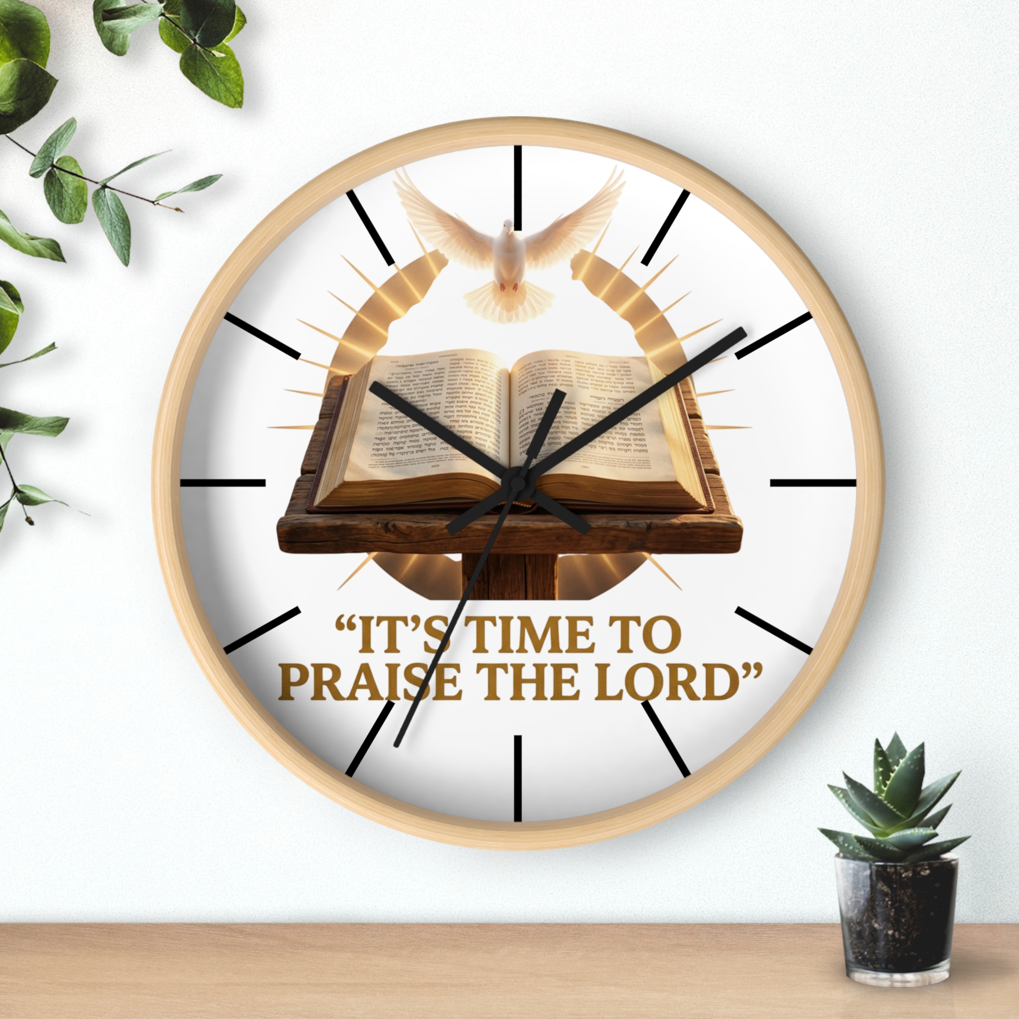 wall clock — "it's time to praise the lord" wall clock — "it's time to praise the lord"