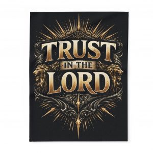 trust in the lord arctic fleece blanket