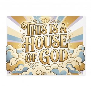 Home "this is a house of god" decorative outdoor sign
