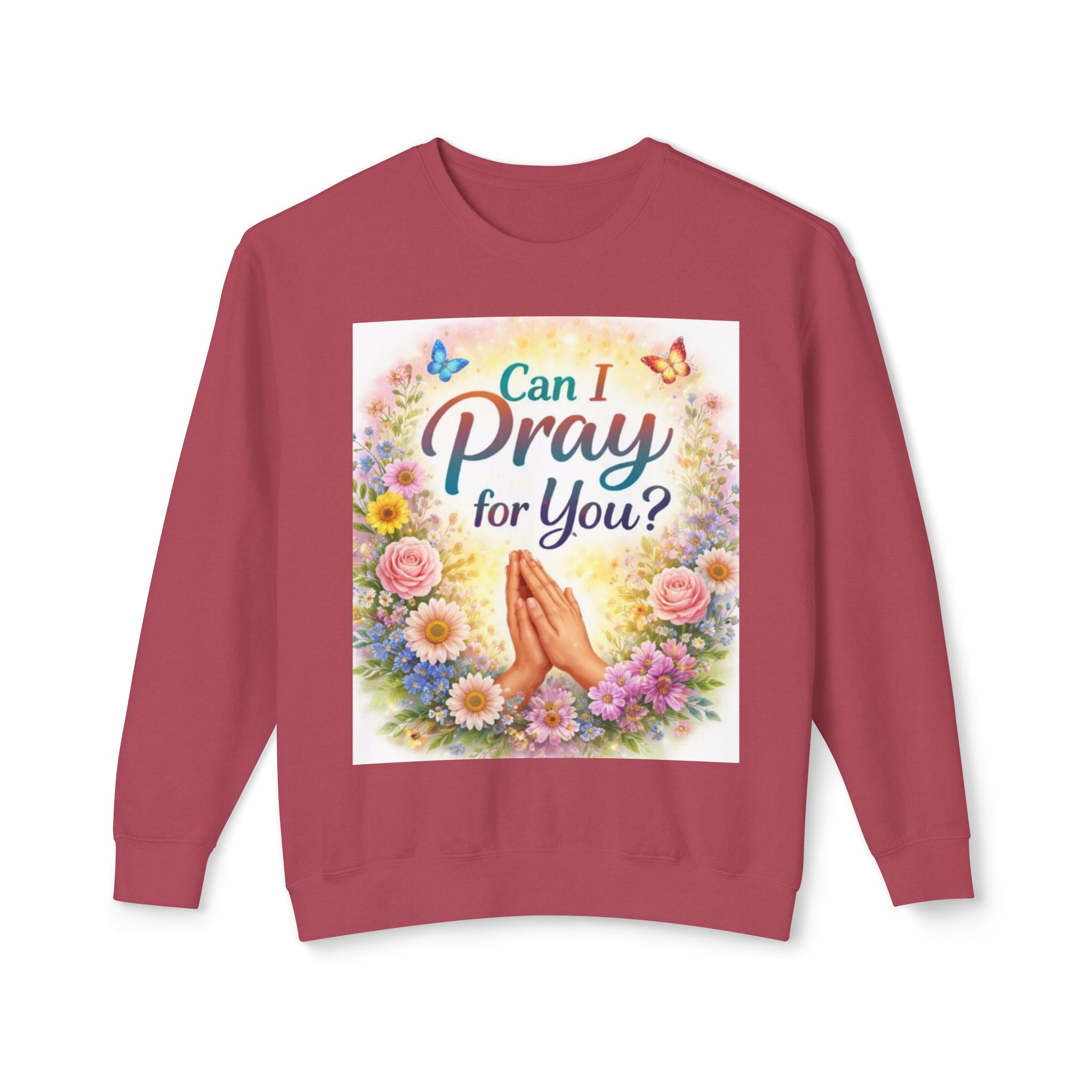 can i pray for you? christian prayer crewneck sweatshirt — "god knows where you're hurting" floral can i pray for you? christian prayer crewneck sweatshirt — "god knows where you're hurting" floral