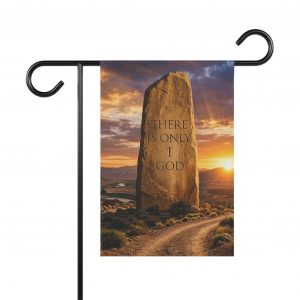 Home garden flag — 'there is only 1 god'