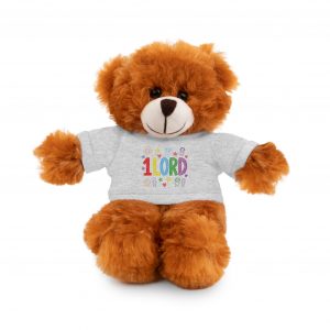 Home teddy bear with '1 lord' tee — soft plush toy